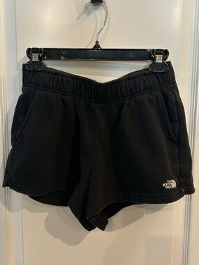 The North Face Black Cotton Women's Athletic Shorts with Logo